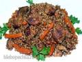 Uzbek pilaf from buckwheat