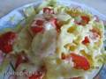 Pasta con tomate y queso