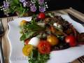 Ensalada de verduras con salsa de maní