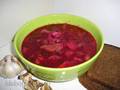 Borscht magro en una olla de cocción lenta