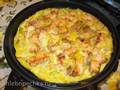 Omelet met vis, rijst en groenten (Tortilla Chef Princess)