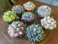 Cupcakes de caramelo Tulipanes para princesa