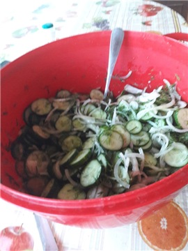 Nezhinsky cucumbers (vacuum cooking)