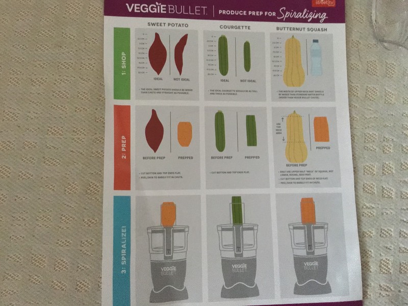 Veggie bullet 3 in 1: spiralizer, tagliaverdure, affettatrice