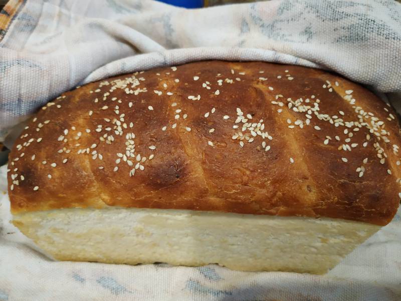 Pan de trigo simple en kéfir (horno)