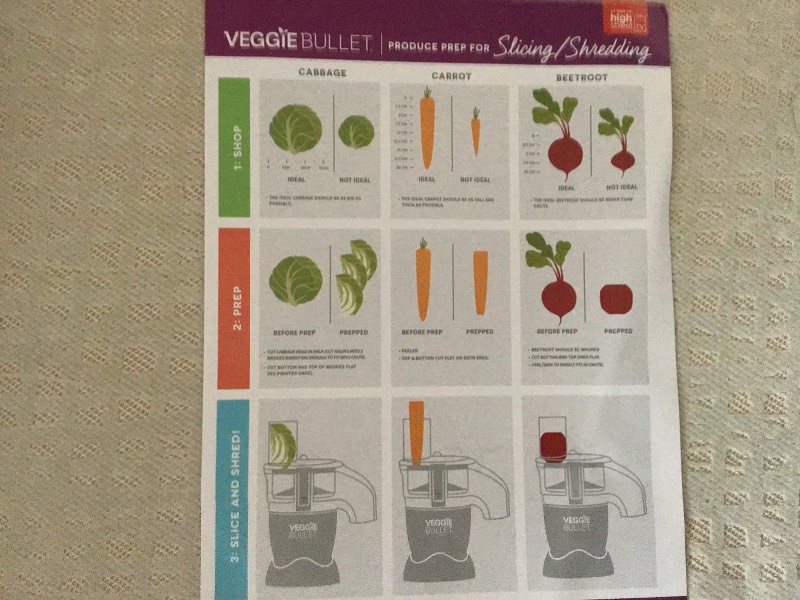 Veggie bullet 3 in 1: spiraalsnijder, groentesnijder, snijmachine