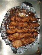 Brochetas de pollo al horno (con el método chino de mantener jugosa la carne)