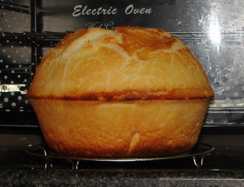 Wheat bread on ripe dough (self-leavening)