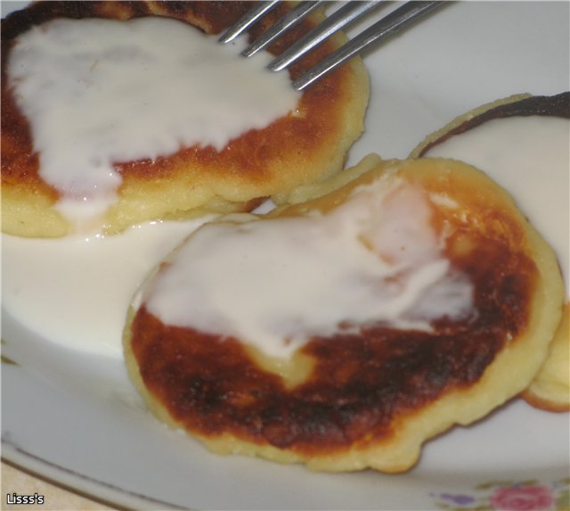 Tortas de queso y plátano