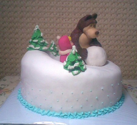 Cakes based on the cartoon Masha and the Bear