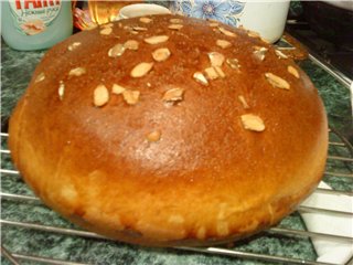 Pumpkin cream bread in the oven