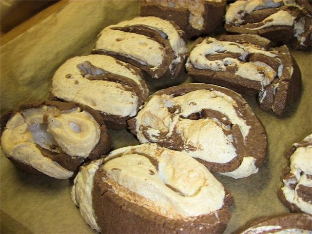 Galletas de chocolate en espiral