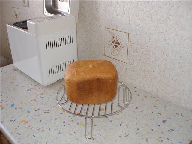 French bread in a bread maker