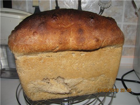 Sourdough bread in the oven