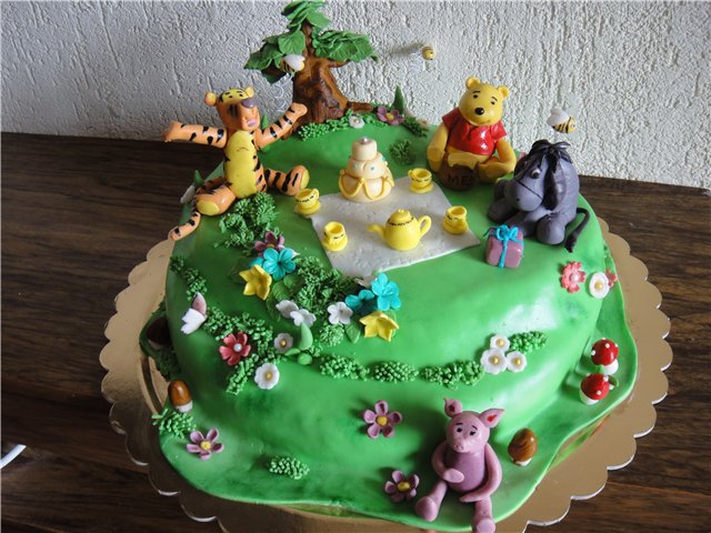 Torte basate sul cartone animato Winnie the Pooh e tutto, tutto, tutto