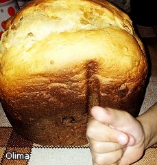 Kulich Koninklijke spelbreker in een broodbakmachine