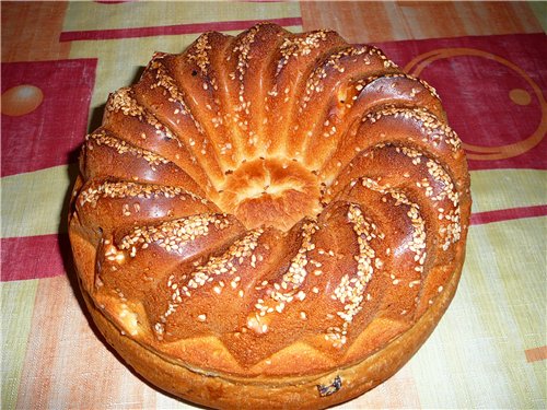 Pastel de masa vienesa en una panificadora