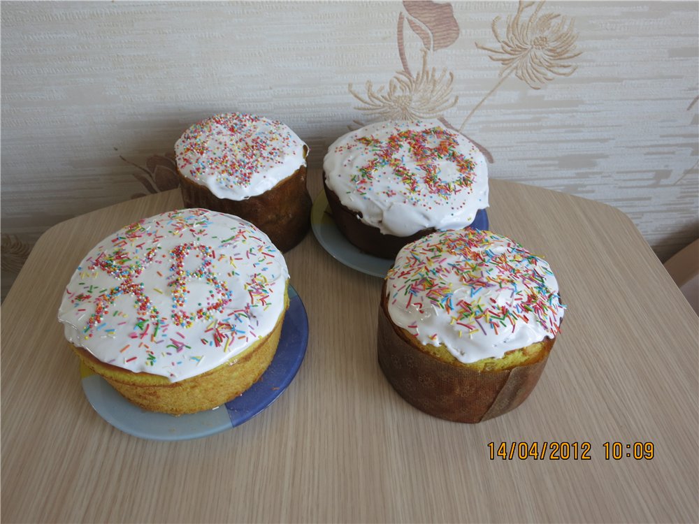 Kulich Myasoedovskaya-val a sütőben (mesterkurzus)