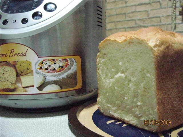 Pane di grano con panna acida al forno