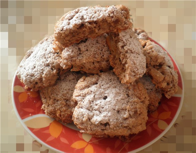 Mga cookies na may tuyong mga aprikot at yogurt