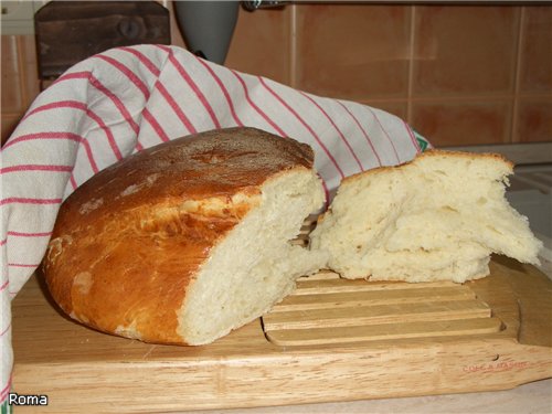 Milk cake on the hearth (oven)