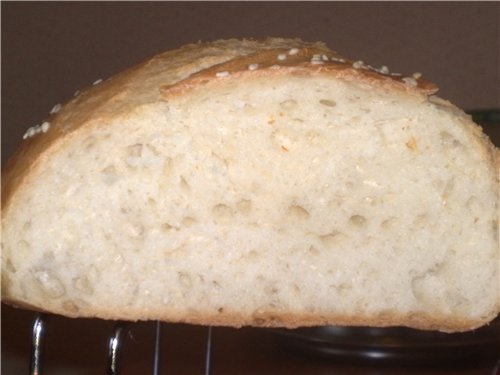 Sourdough bread in the oven