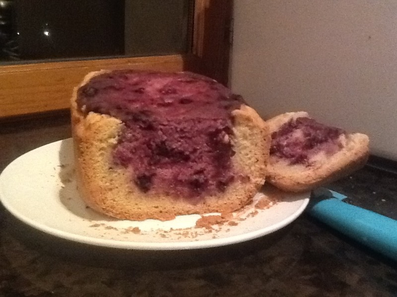 Pastel con requesón y arándanos (horno, olla de cocción lenta)