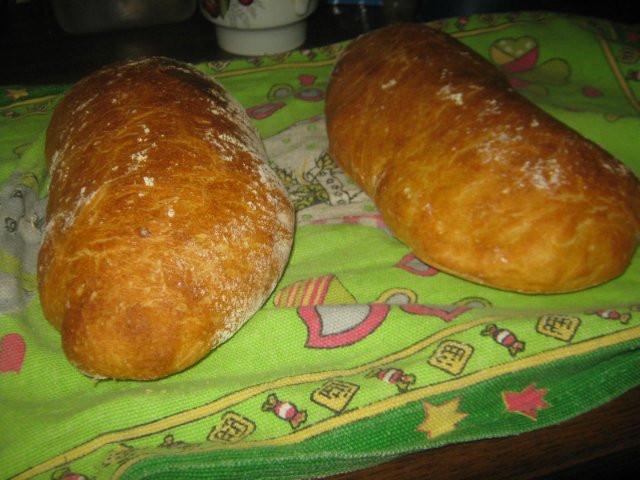 Italian bread (Ann Thibeault) in the oven