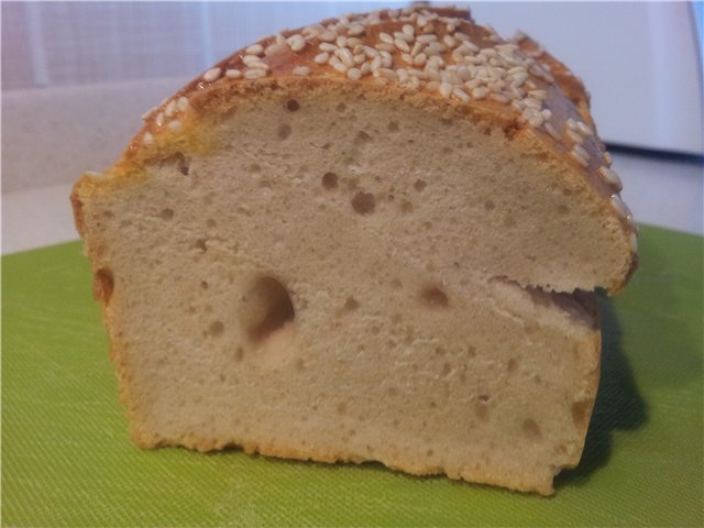 Fluffy brød på gærfri surdej