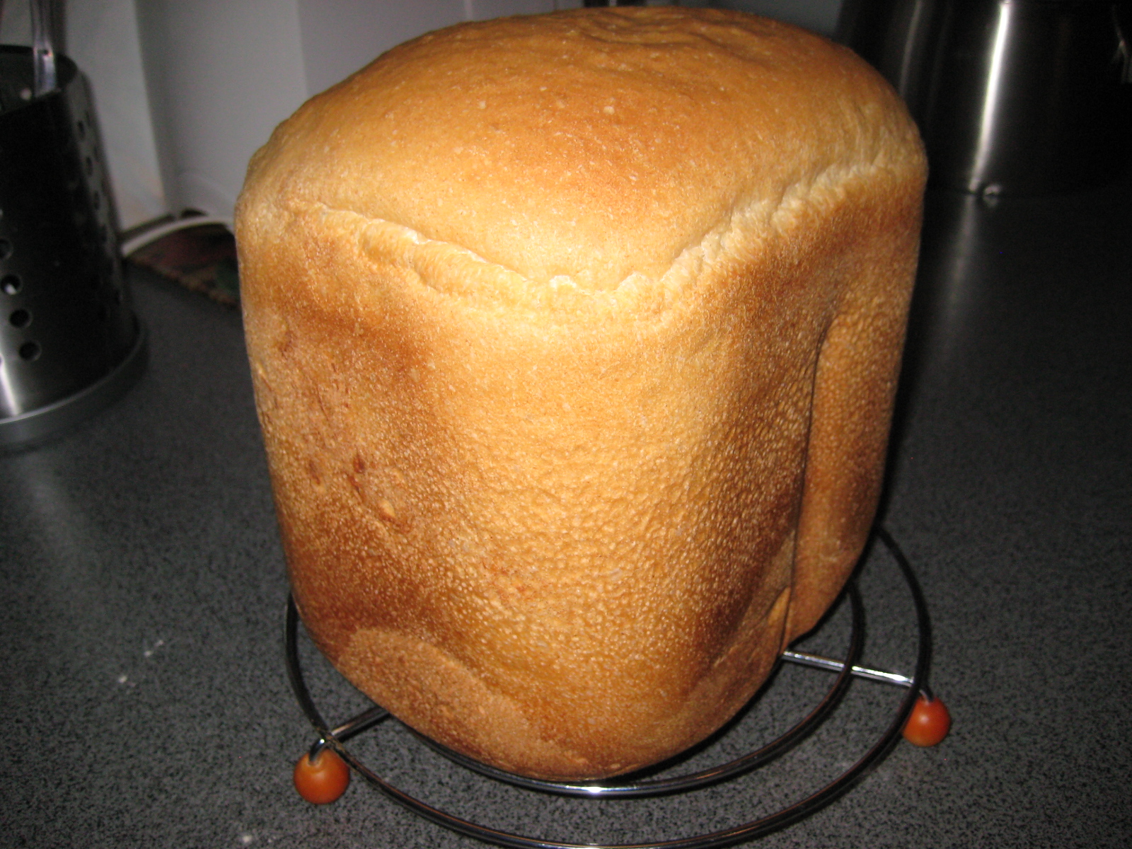 Pan de masa madre francesa en una panificadora