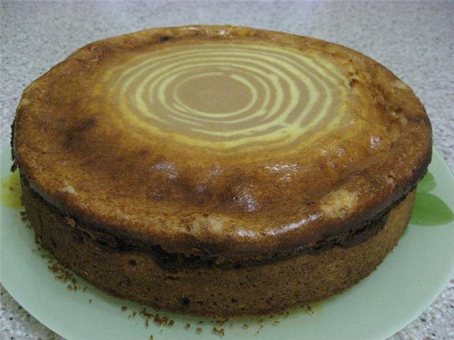 Torta di cagliata zebra