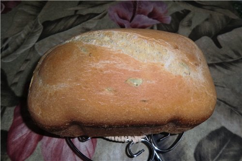 Pumpkin cream bread in the oven