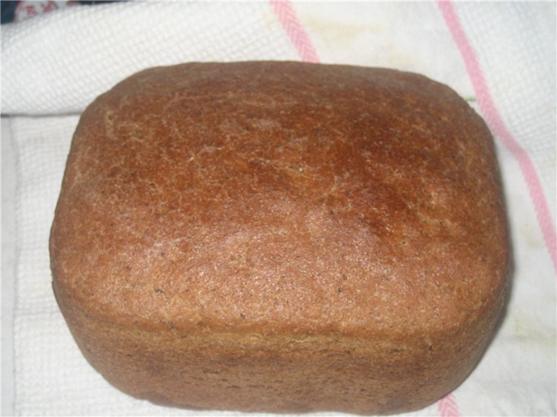 Sourdough rye bread in a bread maker