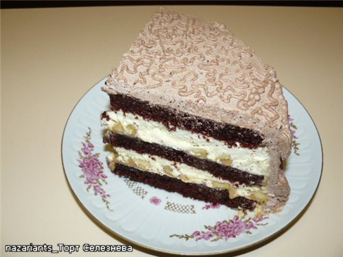 Pastel de chocolate y plátano (basado en el postre de Seleznev)