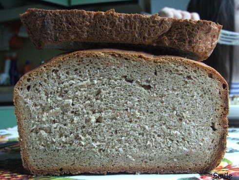 Classic rye homemade bread in a bread maker