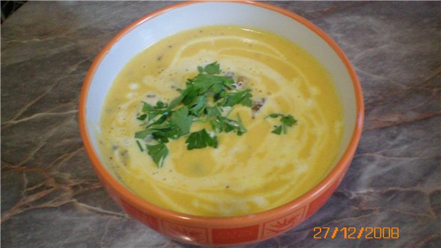 Sopa de calabaza y zanahoria