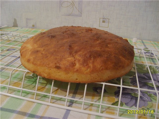 Brood op rauwe aardappelen met kruiden (oven)