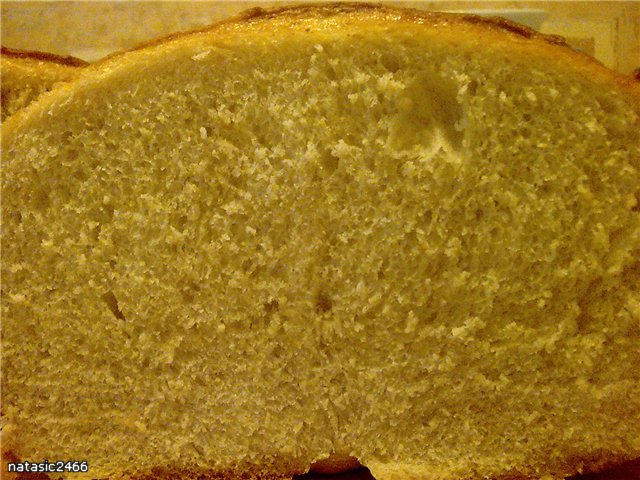 Wheat bread on ripe dough (self-leavening)