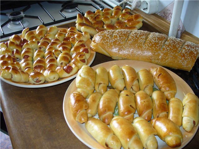 Varie pagnotte, baguette, trecce (opzioni di cottura) da Admin.