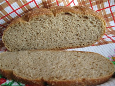 Sourdough bread in the oven