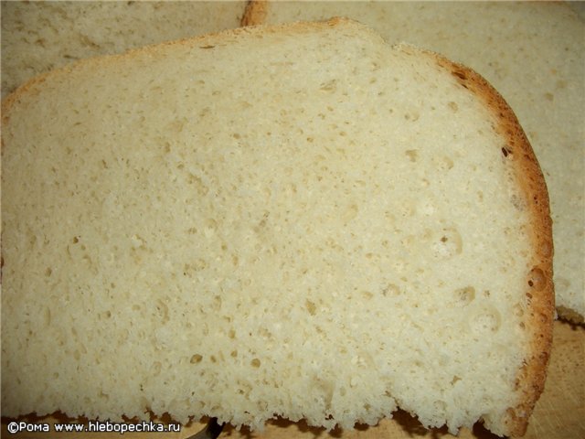 Wheat bread on ripe dough (self-leavening)