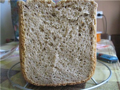 Pan de masa madre en el horno