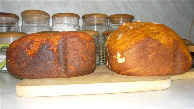 Italian bread with basil in a bread machine