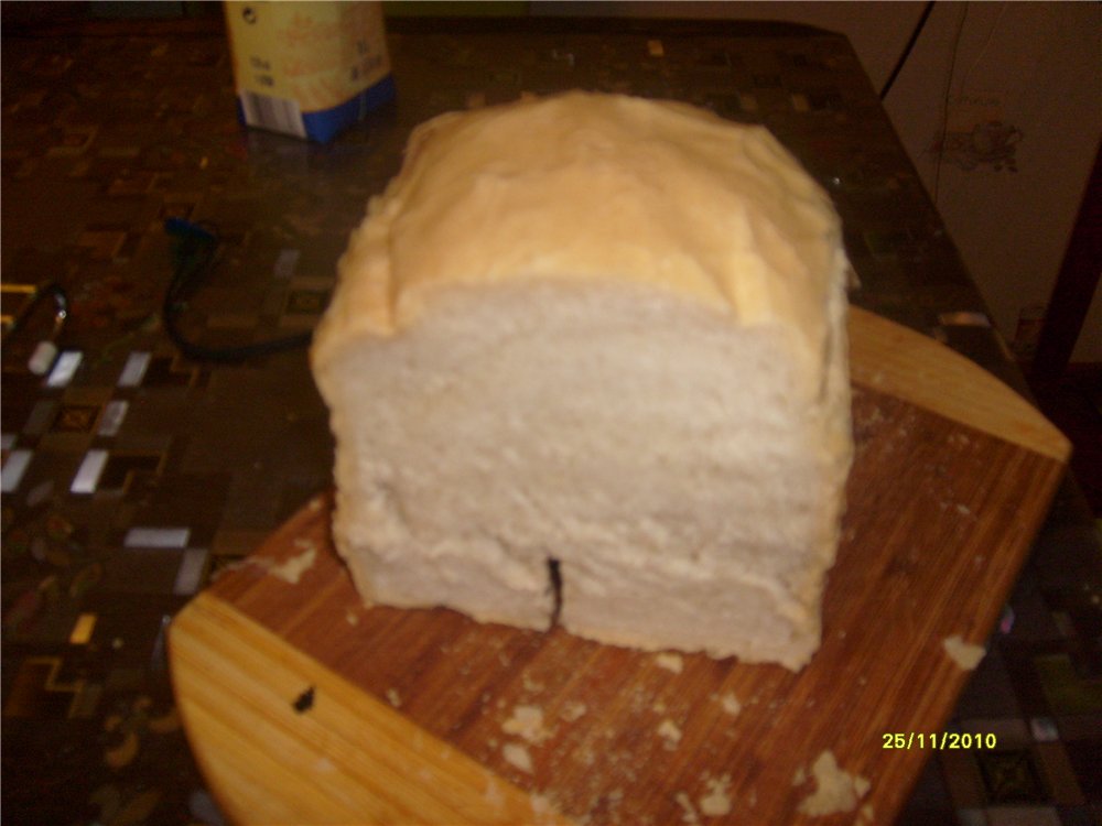 French bread in a bread maker