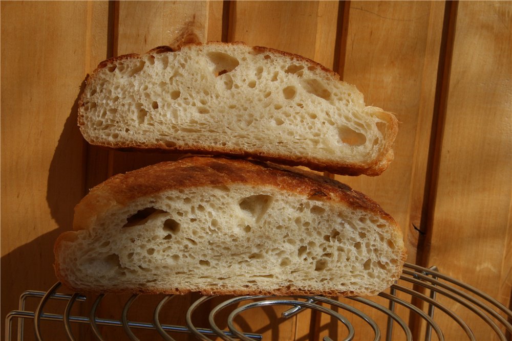 Sourdough bread in the oven