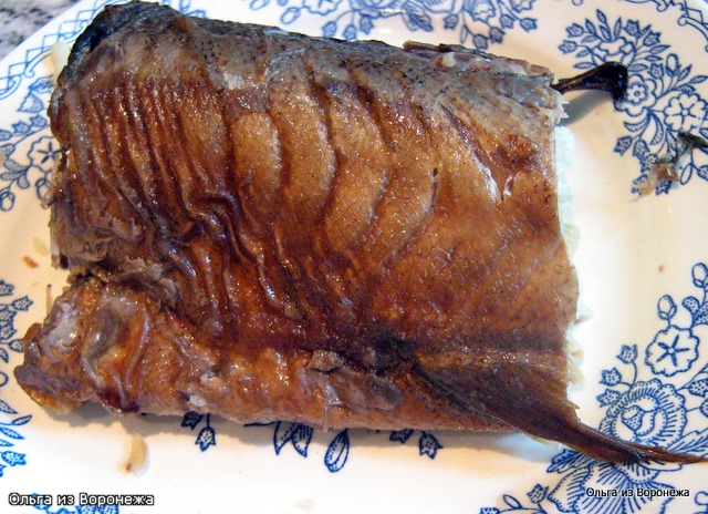 Hot smoked mackerel in a roasting bag