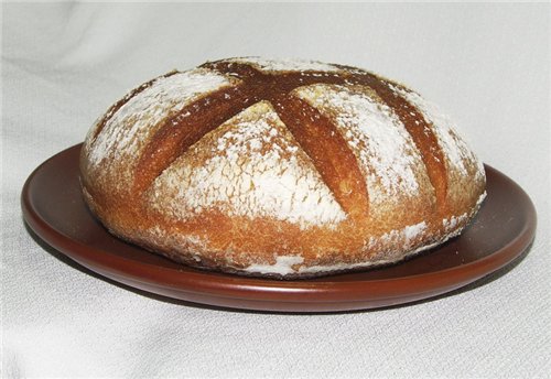 Wheat bread Simple as a base on Vendemiya sourdough