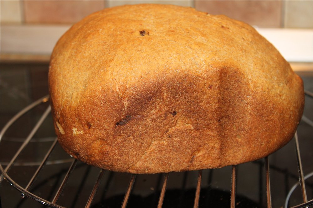 Bagel di pane di segale e grano con cipolle (al forno)