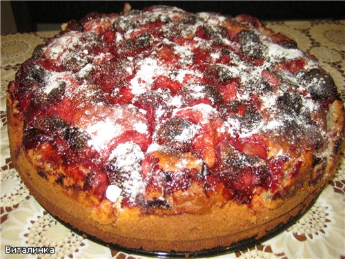 Torta di frutta in scatola e congelata