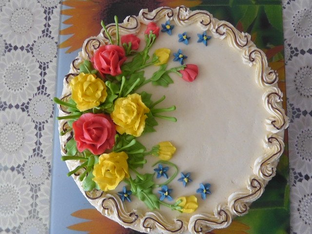 Mga cake ng bulaklak